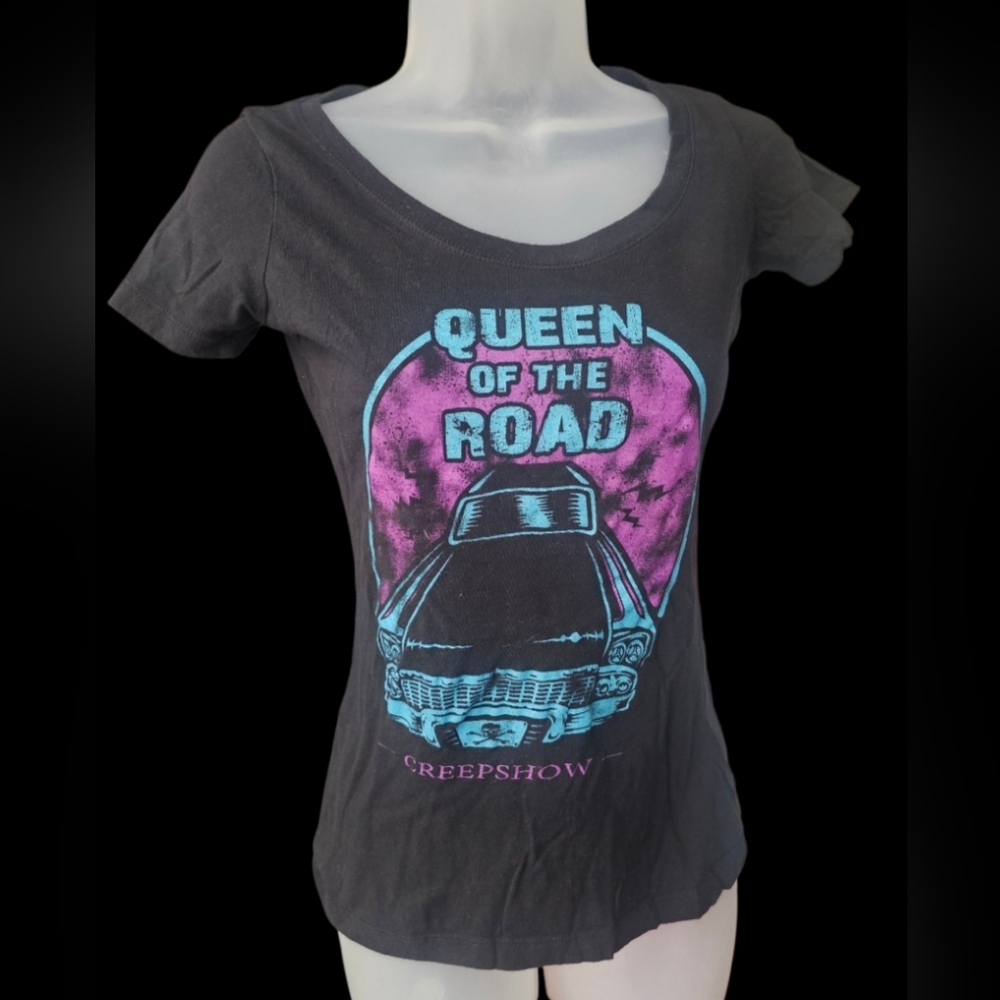 90s Creepshow Horror Hot Rod Scoop Neck Baby Doll Gal's Tee